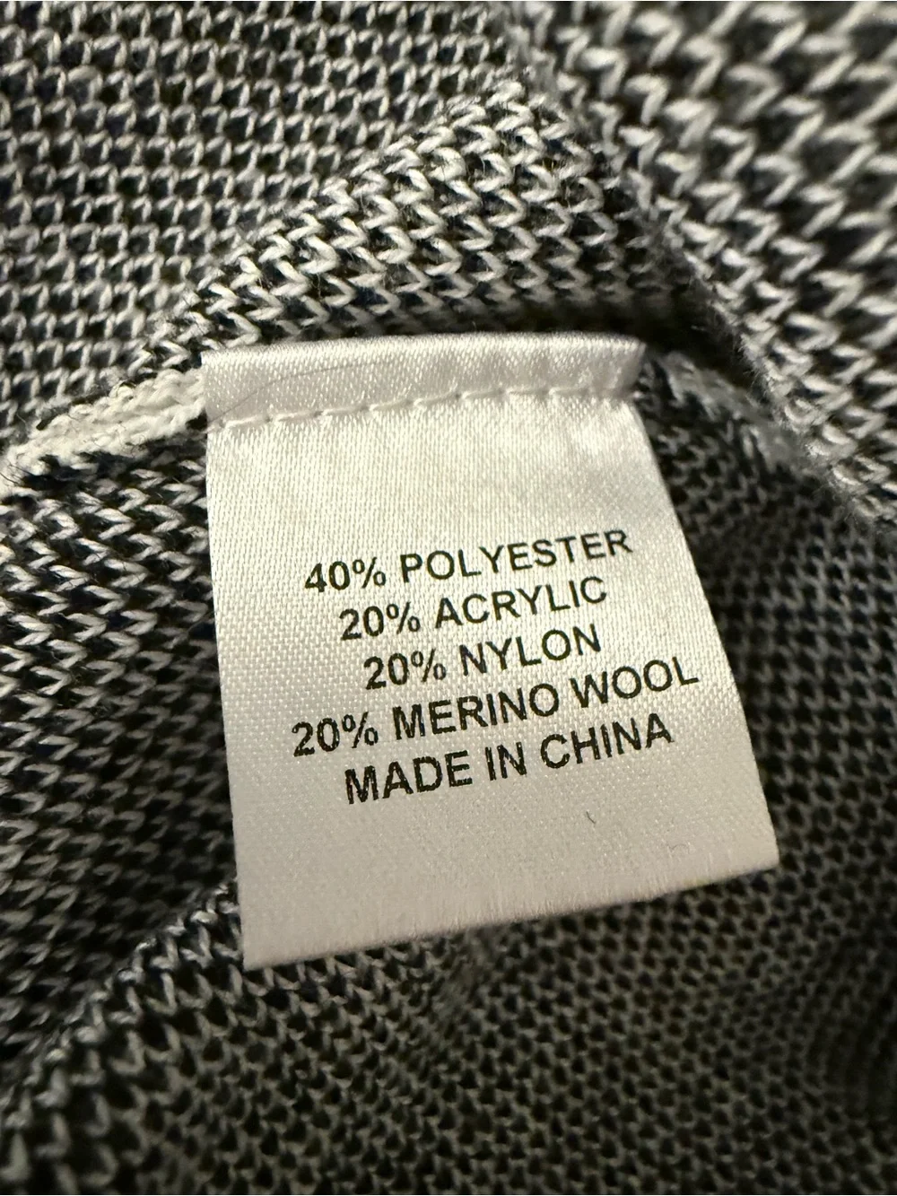Neve Nordic Fair Isle Merino Wool Blend Full Zip Sweater Jacket Small
